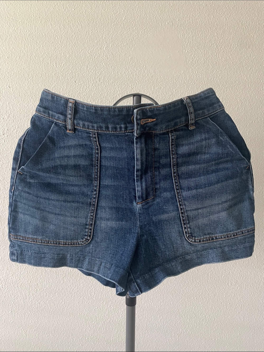 Ramy Brook Dark Blue Denim High-Rise Jean Shorts